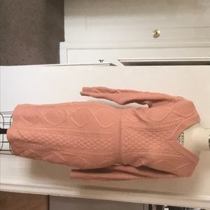 Vici 2 piece cable knit set peach color